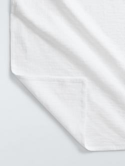 John Lewis Crinkle Cotton Tablecloth, White - view 2, White