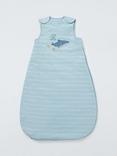 John Lewis Baby Whale Embroidered Cotton Sleeping Bag, 2.5 Tog
