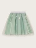 Monsoon Kids' Layla Embellished 3D Petal Scuba Skirt, Green