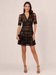 Adrianna Papell Lace Embroidery Mini Dress