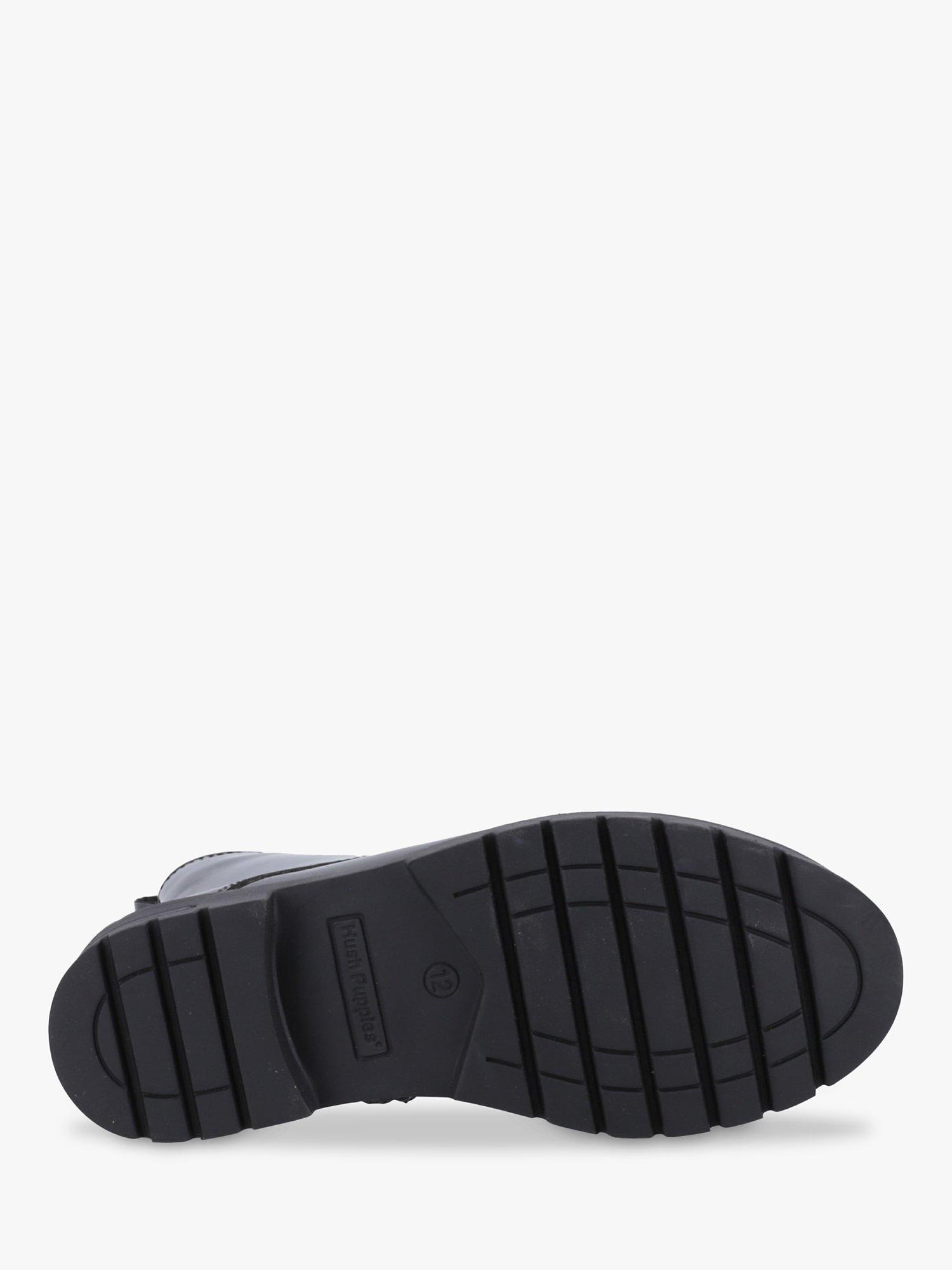 Product image 4 of 4, which shows Hush Puppies Kids' Lauren Junior Patent Leather Boots, Black, 1