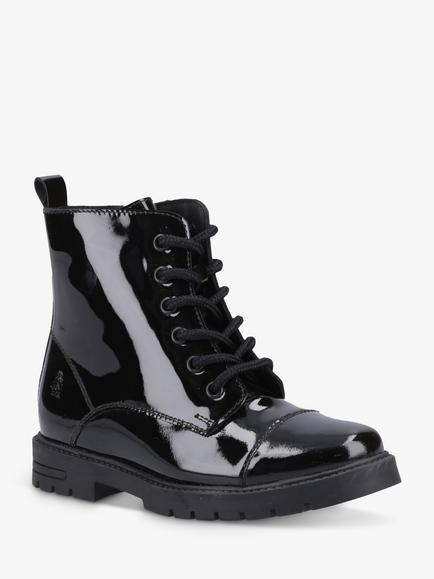 Hush Puppies Kids' Lauren Senior Patent Leather Boots, Black - view 2, Black