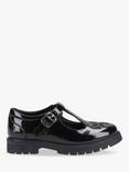 Hush Puppies Kids' Fiona Senior Patent Leather School Shoes, Black