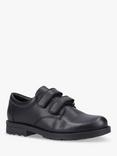 Hush Puppies Kids' Barry Senior Leather Rip Tape Shoes, Black