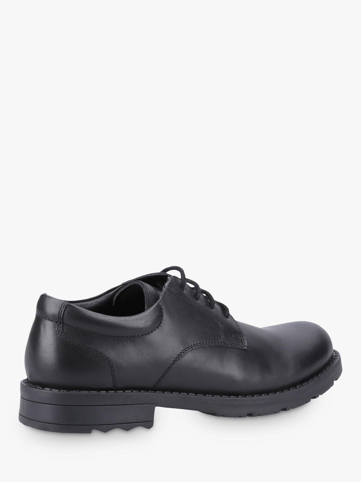 Product image 3 of 4, which shows Hush Puppies Kids' Bruno Senior Leather Lace Up Shoes, Black, 9