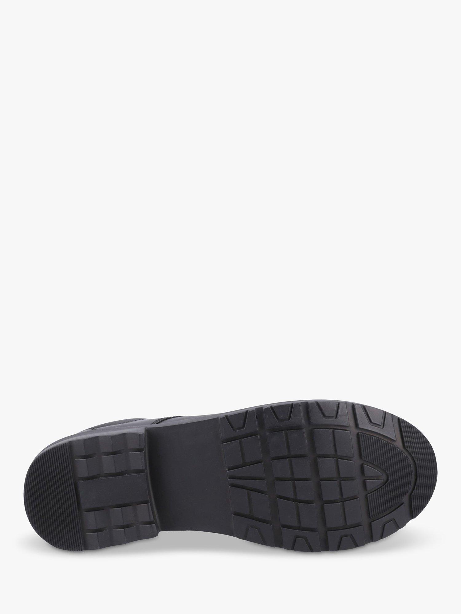 Product image 4 of 4, which shows Hush Puppies Kids' Bruno Senior Leather Lace Up Shoes, Black, 9