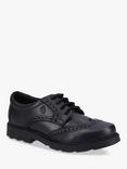 Hush Puppies Kids' Jacob Senior Leather Lace Up School Shoes, Black