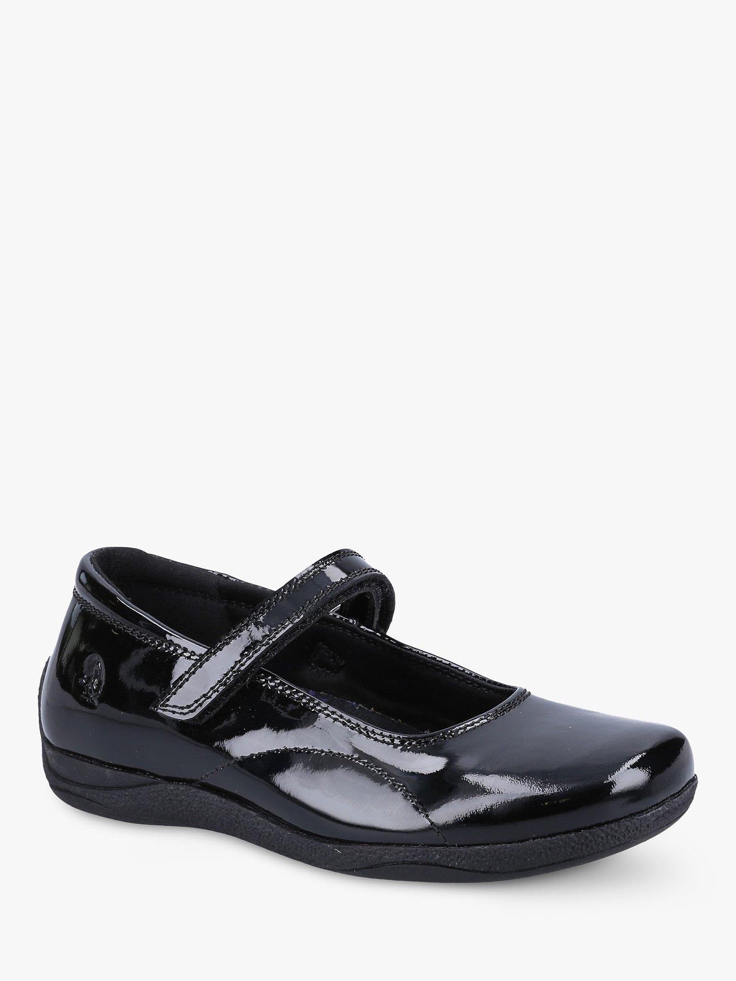 Product image 2 of 4, which shows Hush Puppies Aria Patent School Shoes, Black, 3