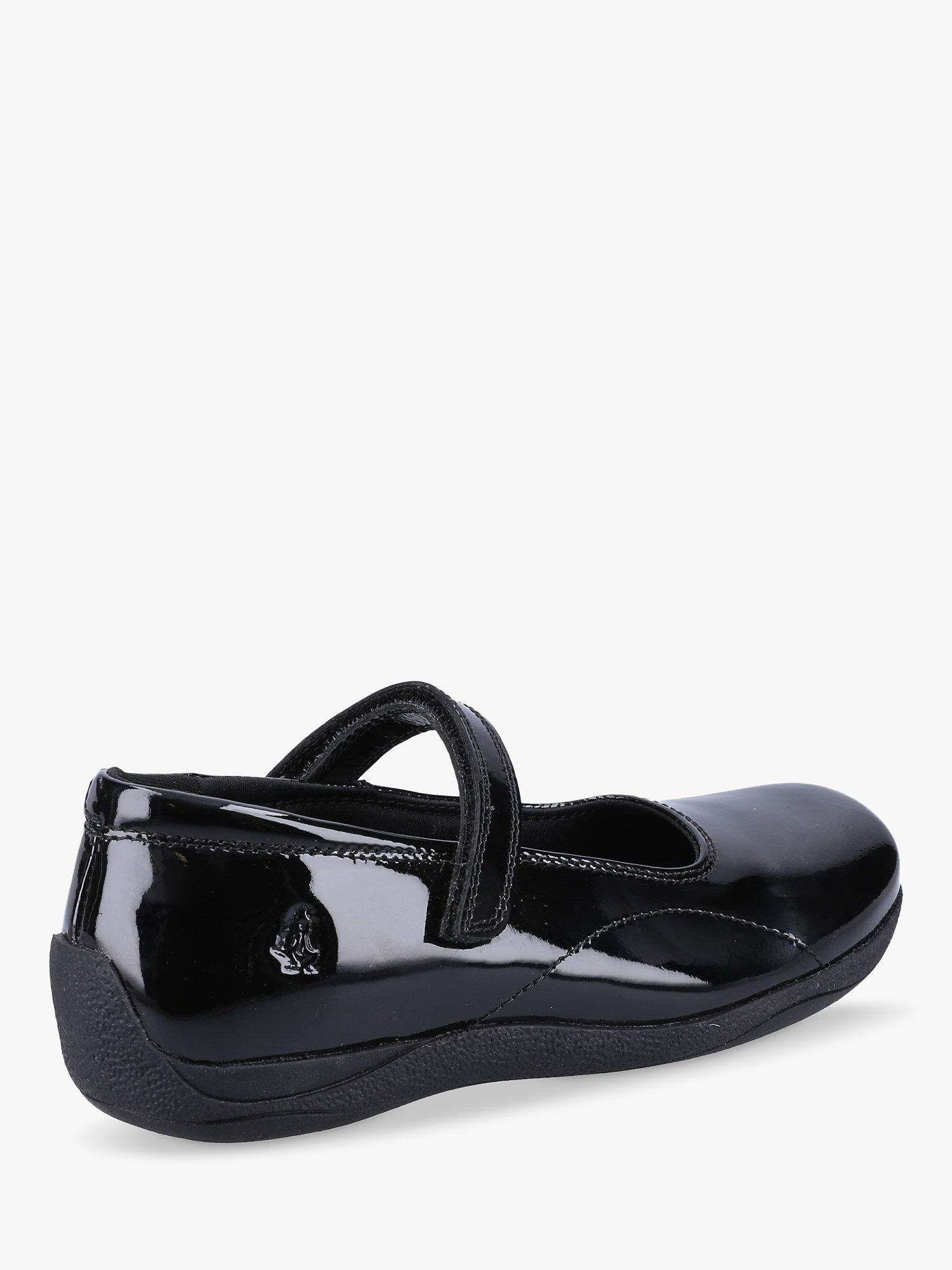 Product image 3 of 4, which shows Hush Puppies Aria Patent School Shoes, Black, 3