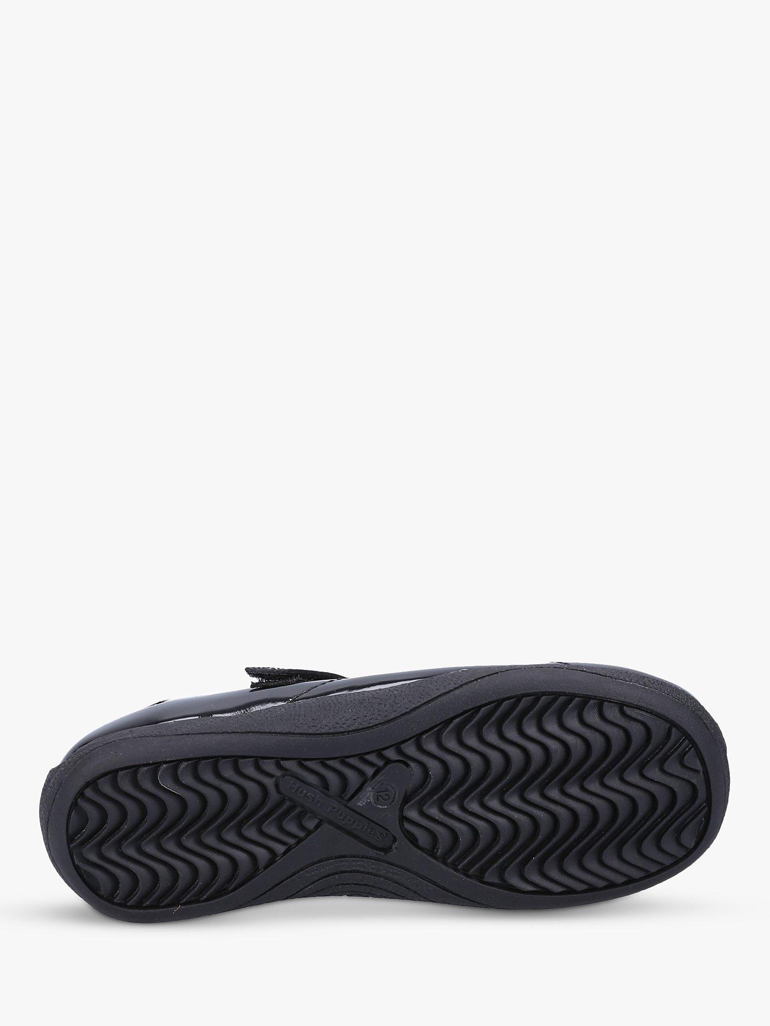 Product image 4 of 4, which shows Hush Puppies Aria Patent School Shoes, Black, 3