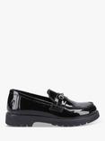 Hush Puppies Kids' Lydia Patent Senior Leather Loafers, Black