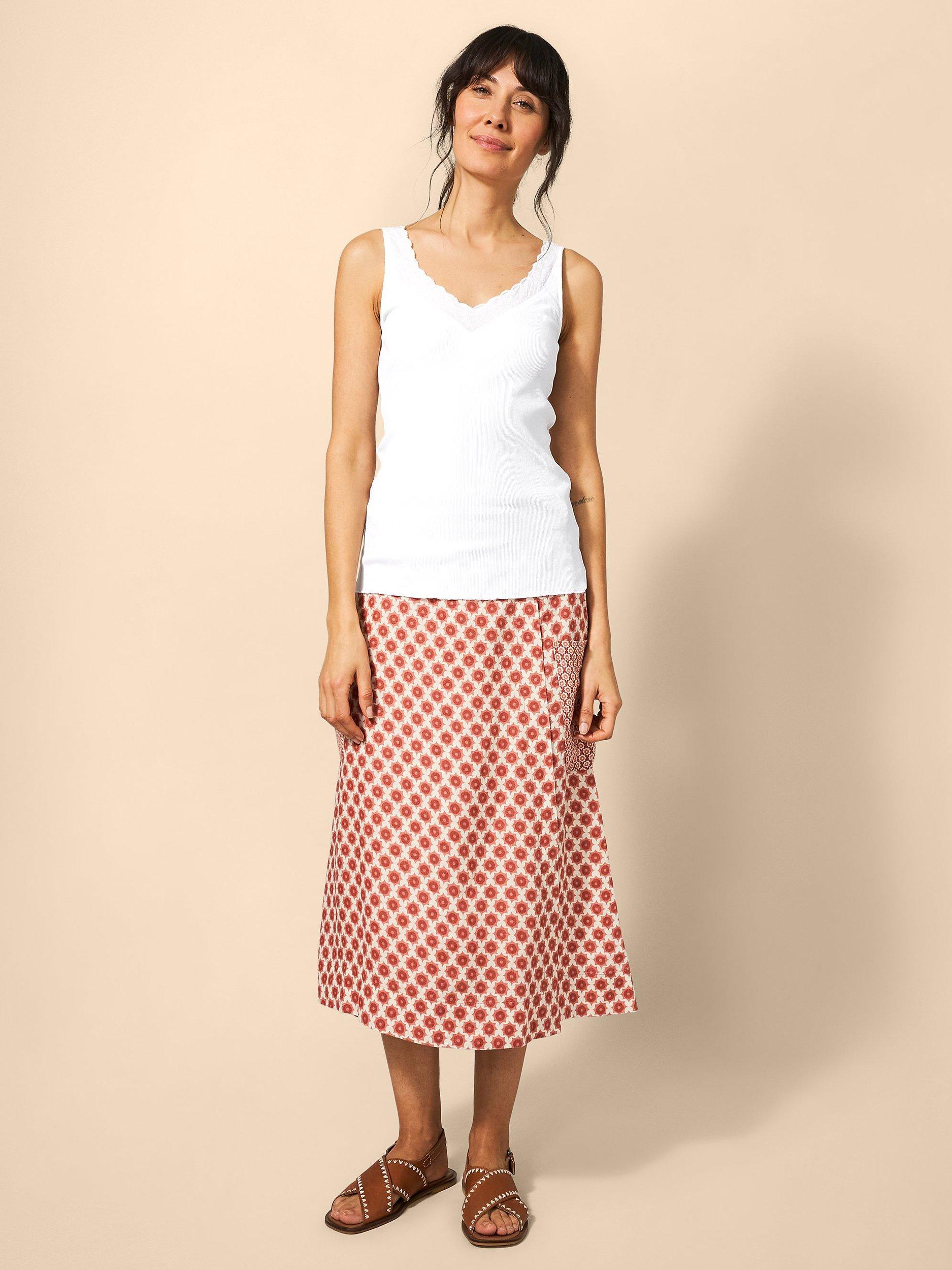Product image 4 of 7, which shows White Stuff Seabreeze Embroidered Vest, White, 6
