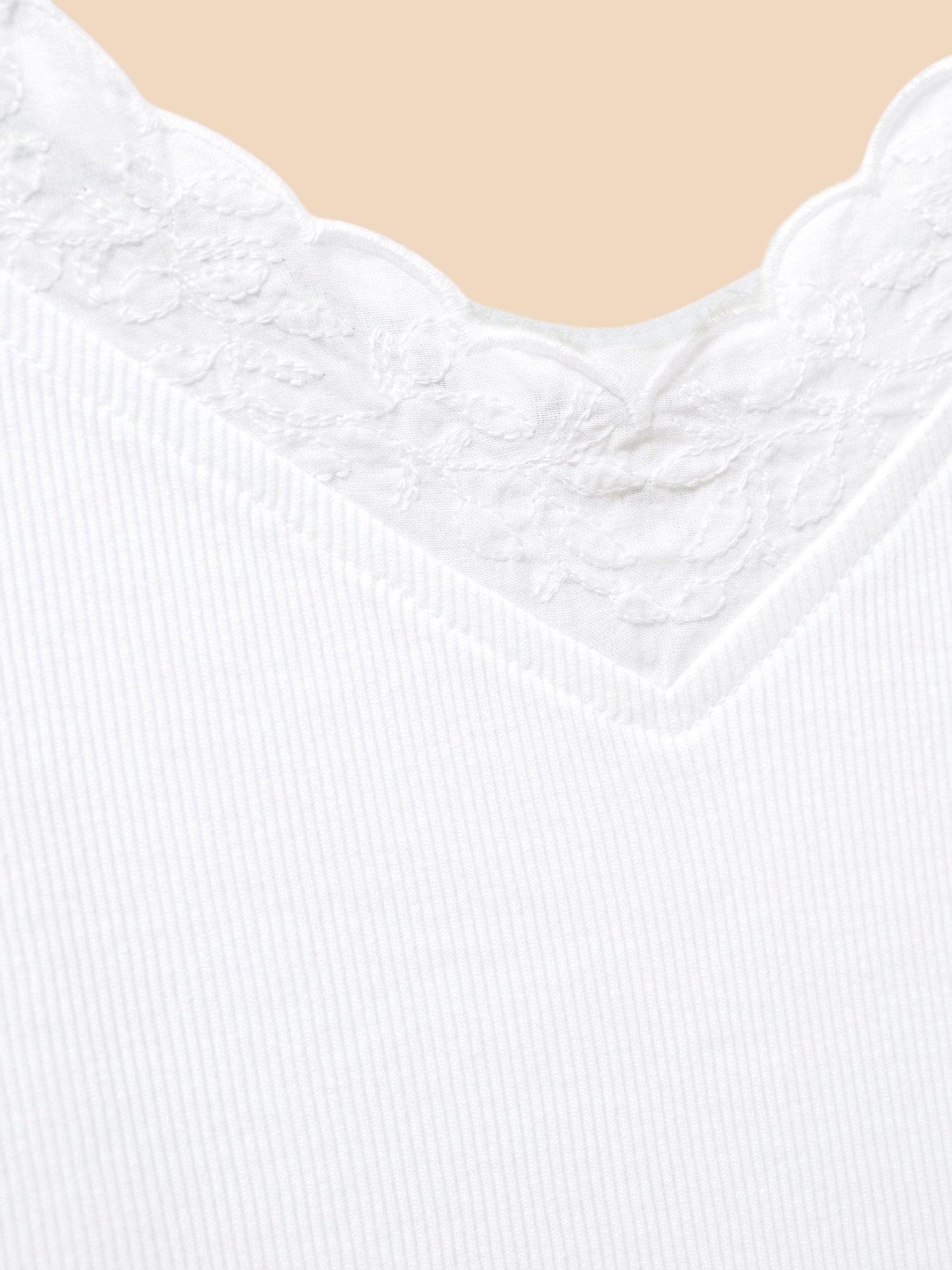 Product image 6 of 7, which shows White Stuff Seabreeze Embroidered Vest, White, 6