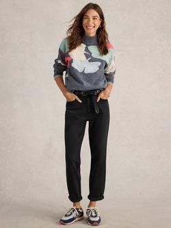 White Stuff Freya Straight Leg Jeans, Washed Black, Washed Black