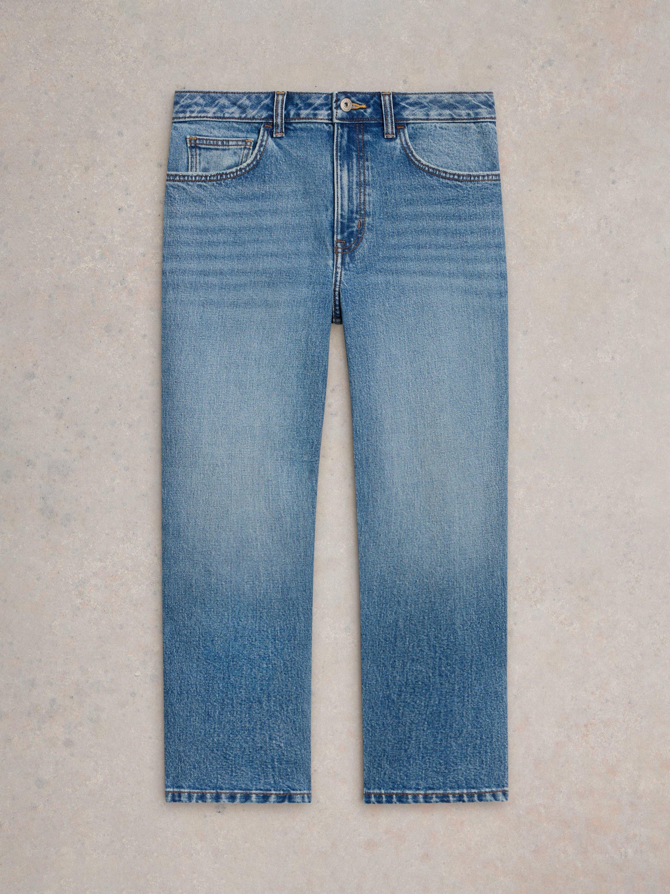Product image 5 of 7, which shows White Stuff Charlie Straight Crop Jeans, Mid Denim, 18