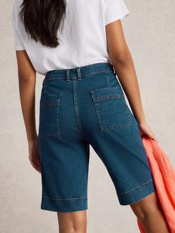 White Stuff Hayley Denim Shorts, Mid Denim - view 2, Mid Denim