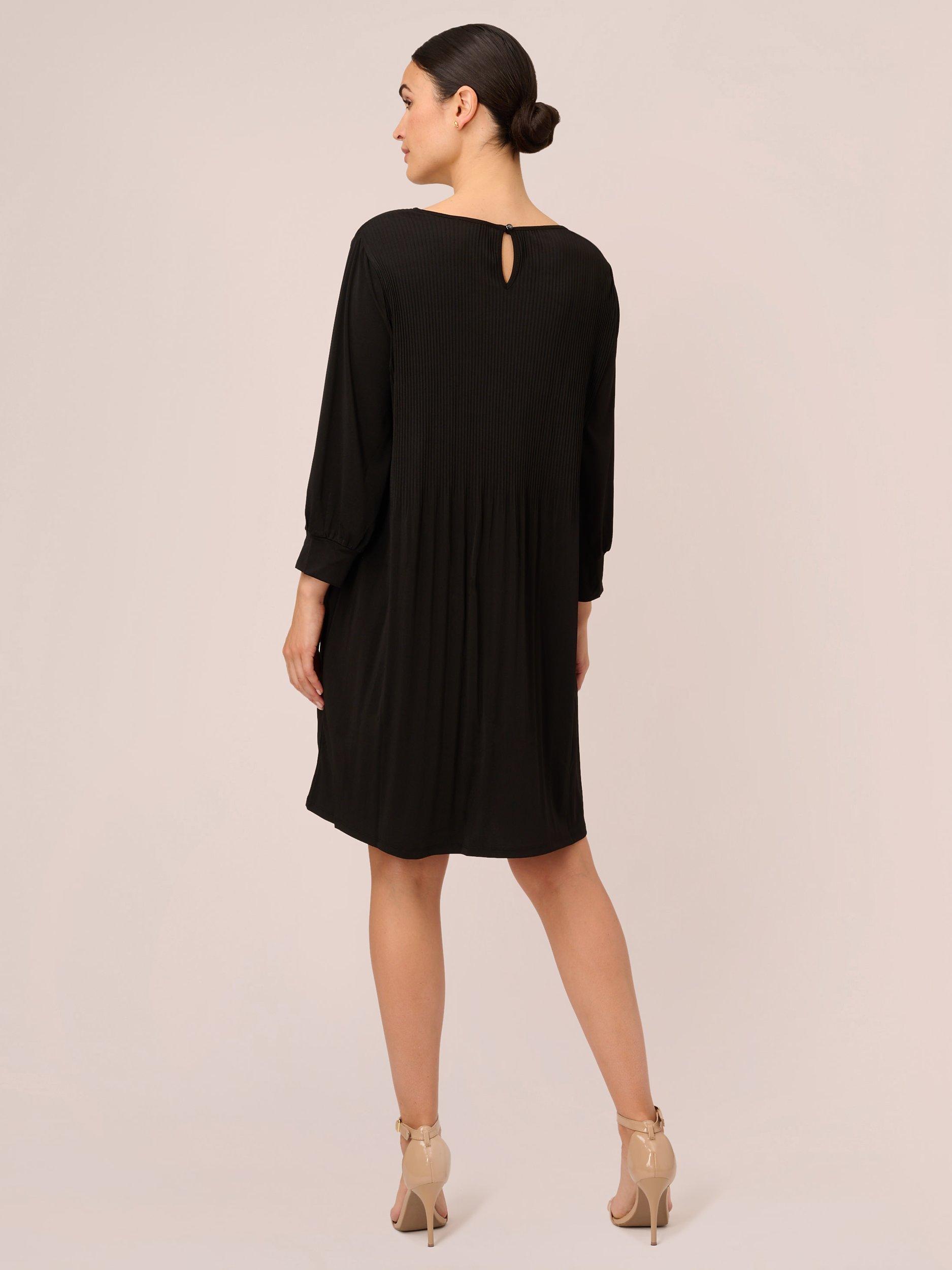 Adrianna Papell Rib Knit Shift Dress Black