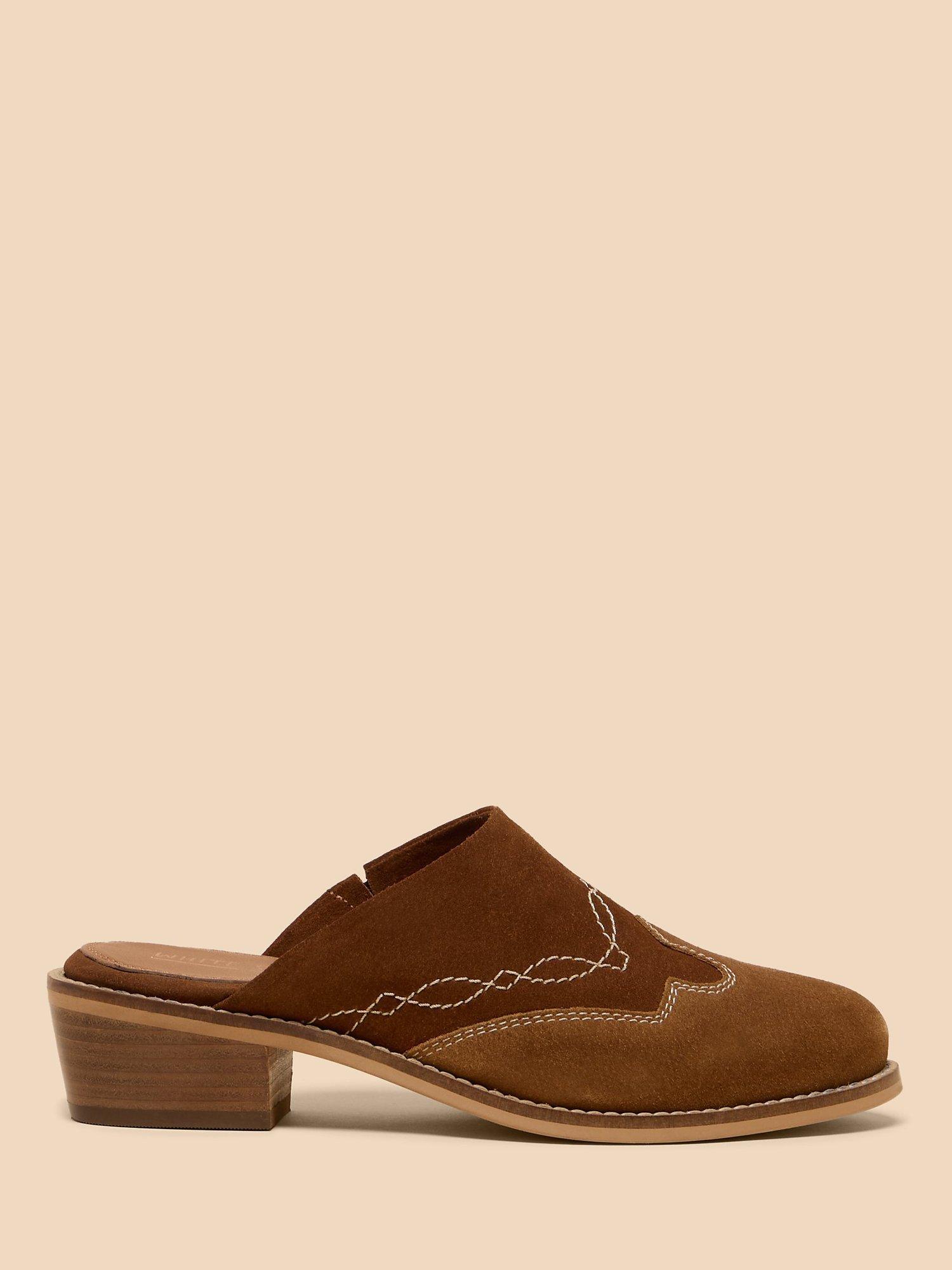 White Stuff Wallflower Suede Mules, Mid Tan