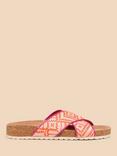 White Stuff Poppy Slider Sandals, Orange/Multi