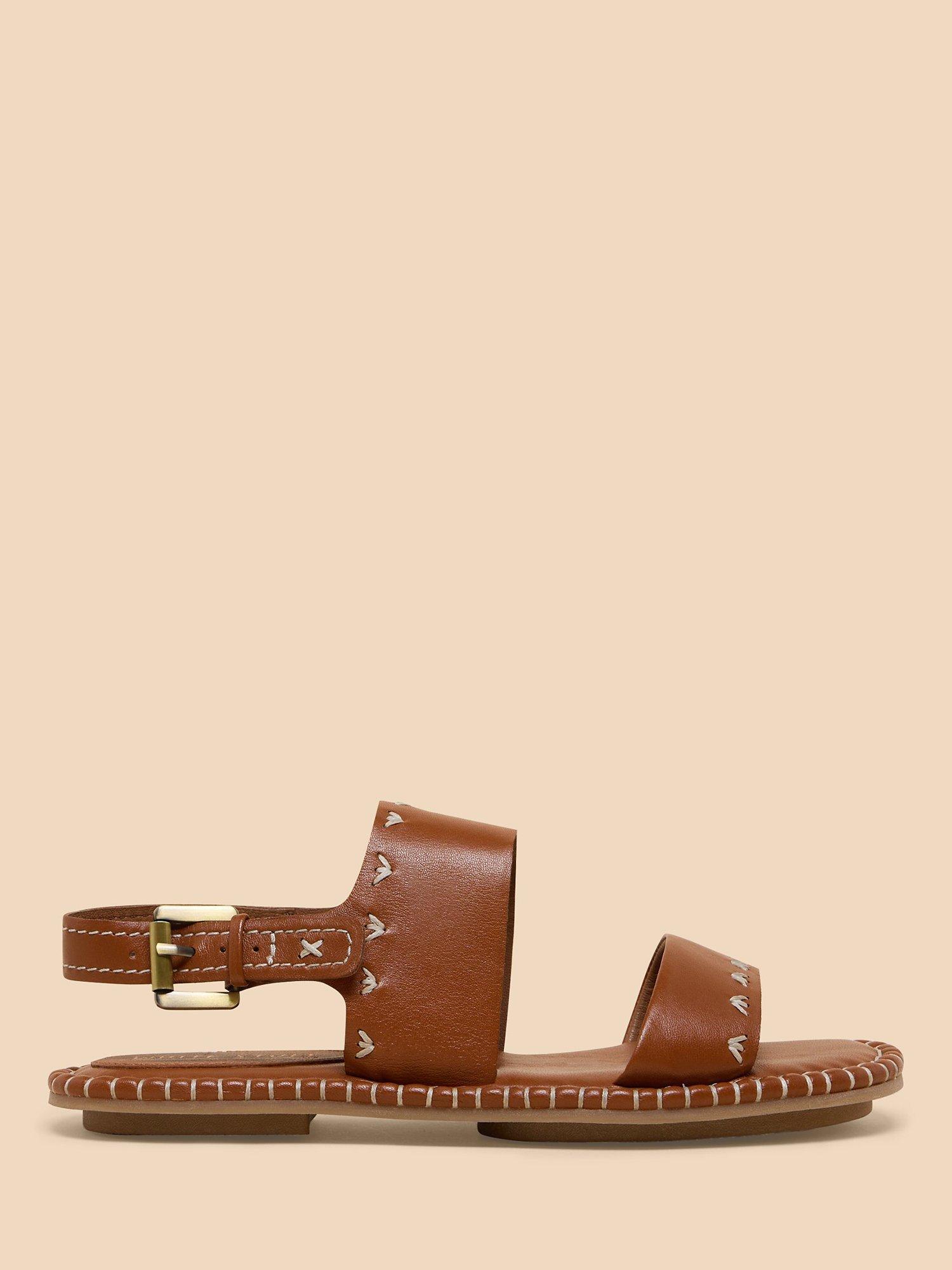White Stuff Sweetpea Leather Sandals, Mid Tan