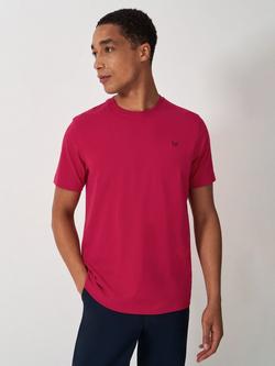 Crew Clothing Cotton Regular Fit Short Sleeve Logo T-Shirt, Red Wine, Red Wine