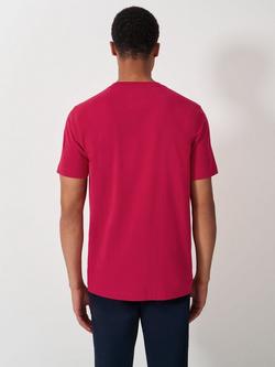 Crew Clothing Cotton Regular Fit Short Sleeve Logo T-Shirt, Red Wine - view 2, Red Wine
