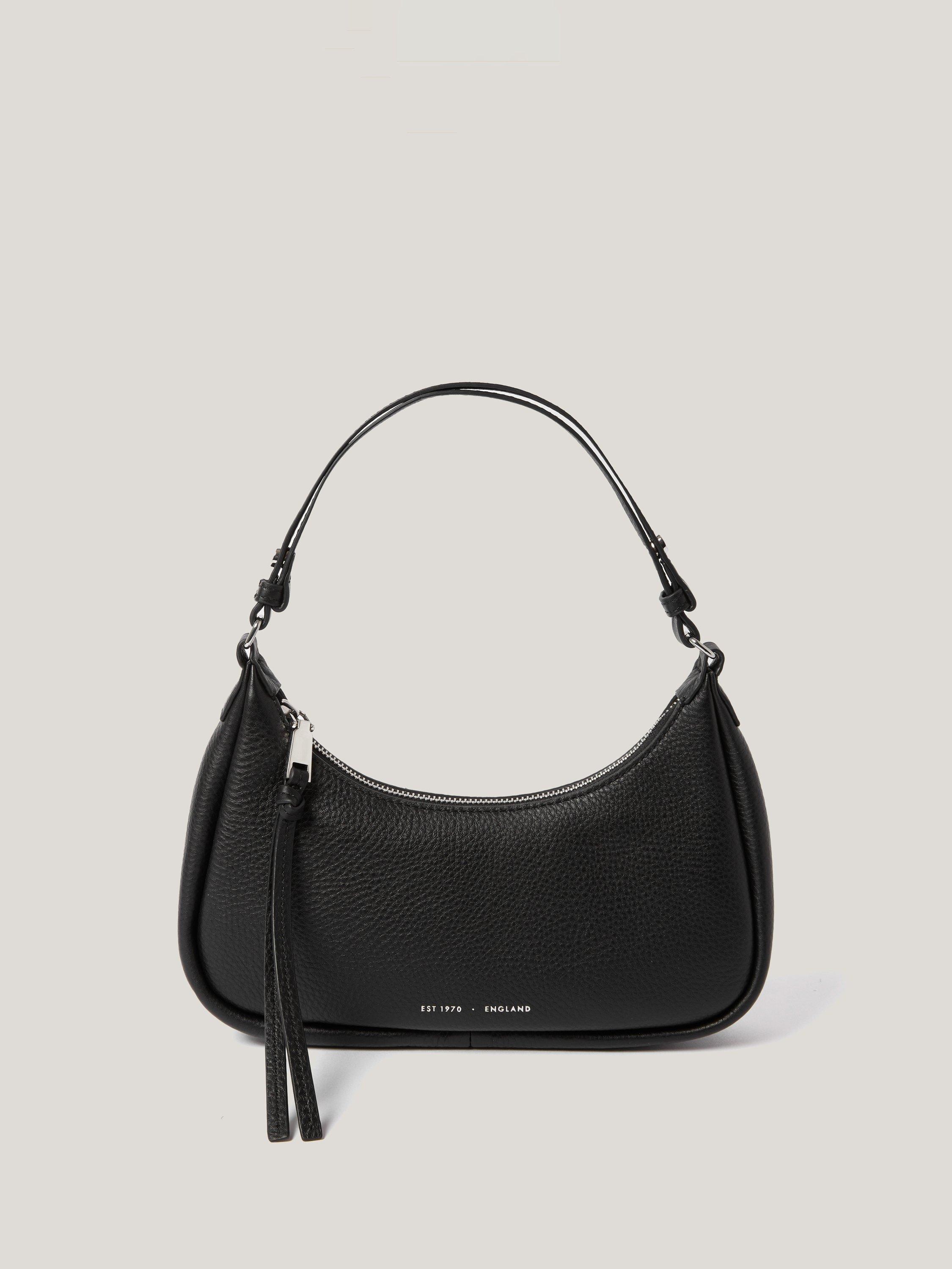 Jigsaw Crescent Small Leather Shoulder Bag