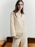 Jigsaw Heavy Crepe Short Jacket, Cream