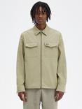 Fred Perry Zip Overshirt, Warm Grey