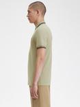 Fred Perry The Twin Tipped Short Sleeve T-Shirt, Warm Grey/Black