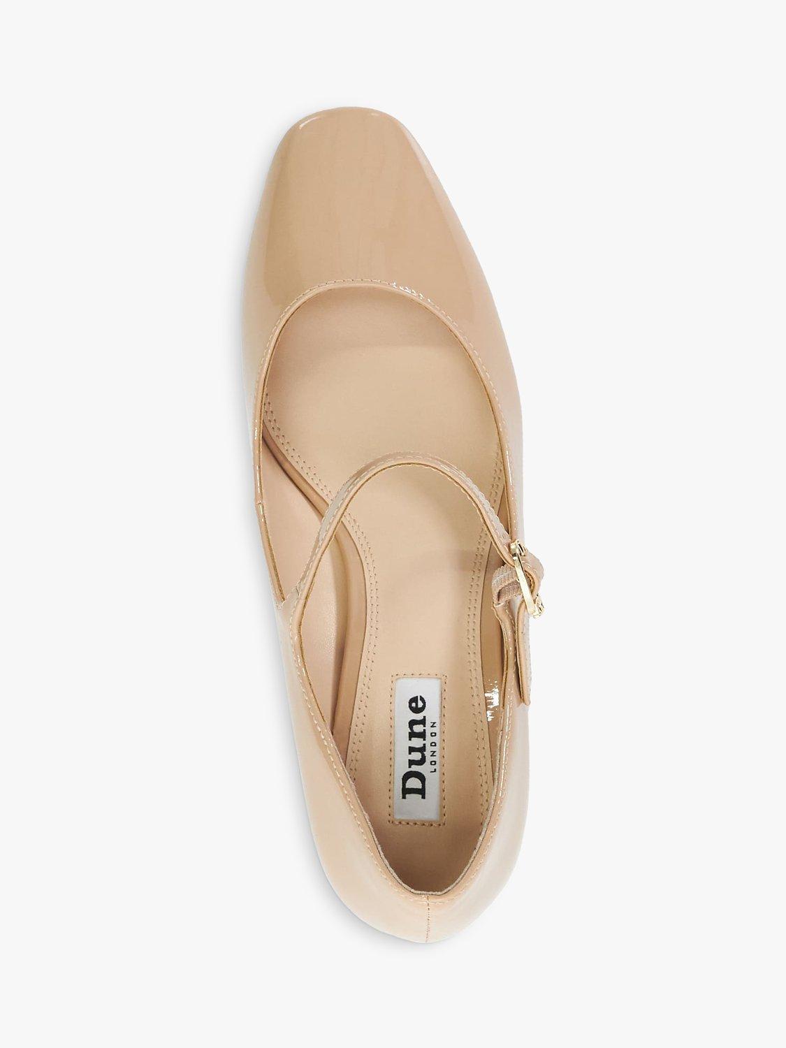 Product image 2 of 6, which shows Dune Aleener Patent Mary Jane Shoes, Nude, 8