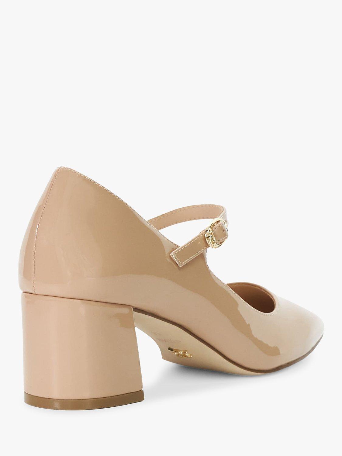 Product image 4 of 6, which shows Dune Aleener Patent Mary Jane Shoes, Nude, 8