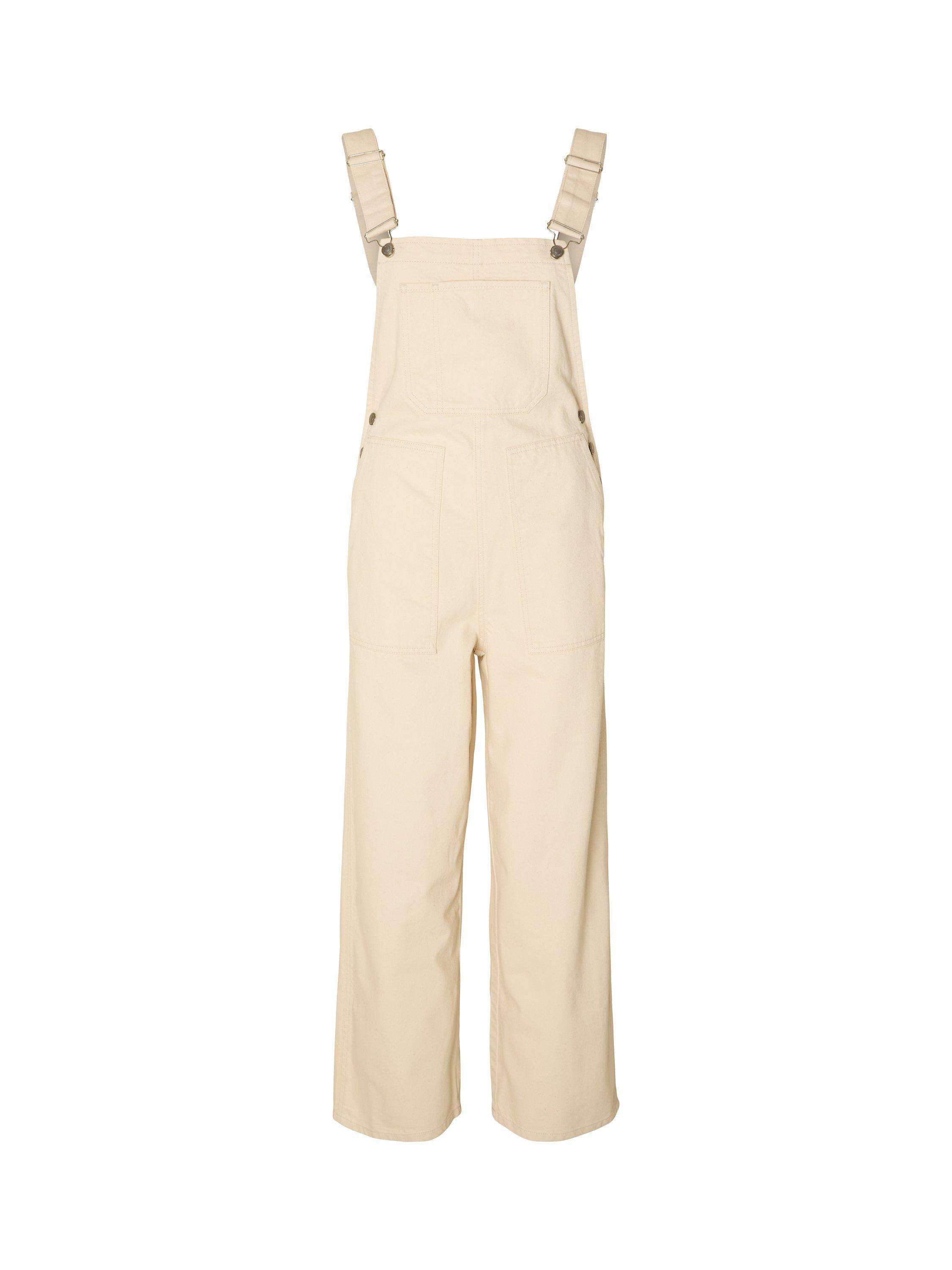SELECTED FEMME Tiana Denim Dungarees, White