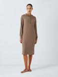 John Lewis Rib Knit Hooded Lounge Dress