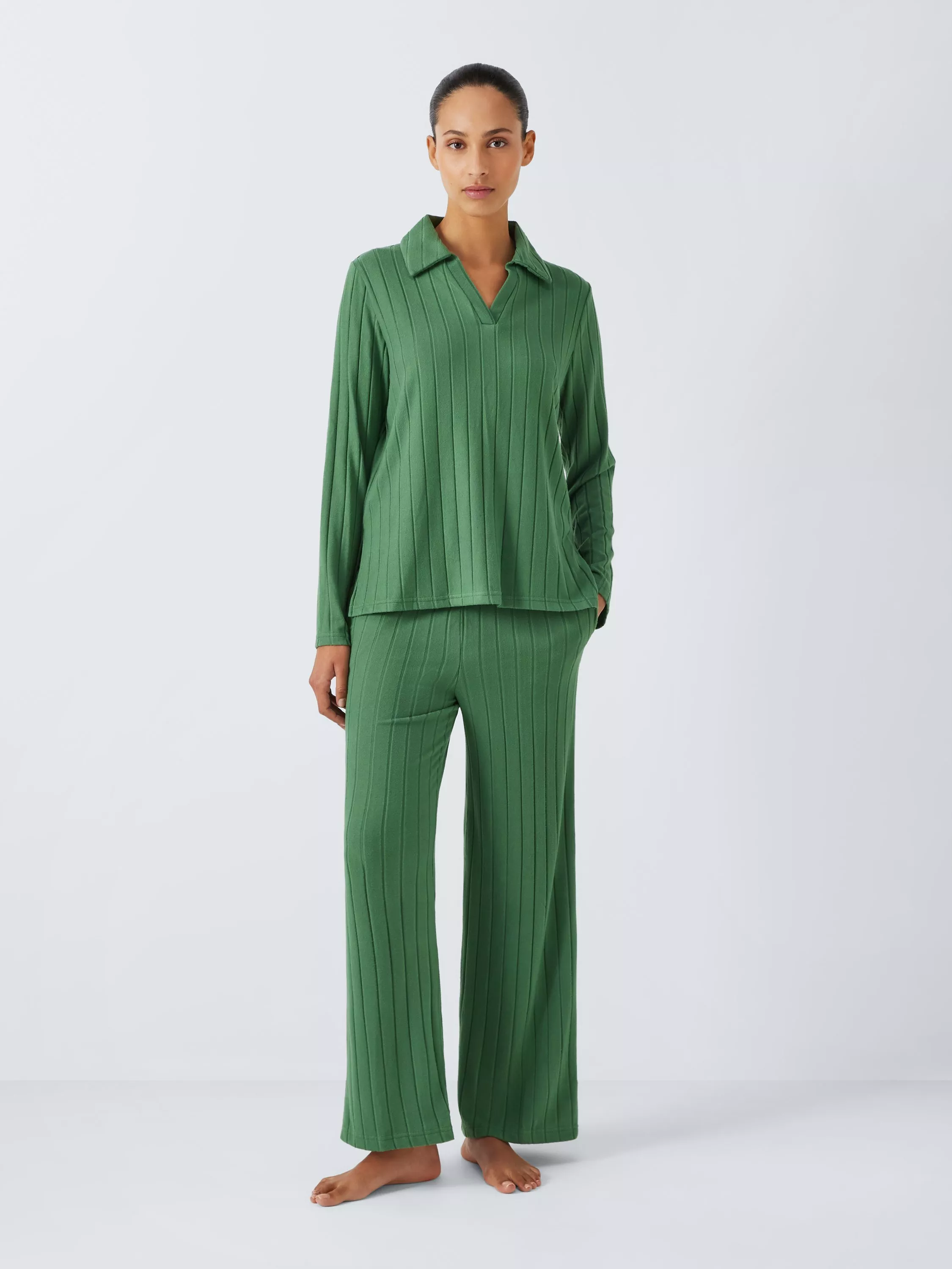 John Lewis Collar Rib Knit Lounge Set