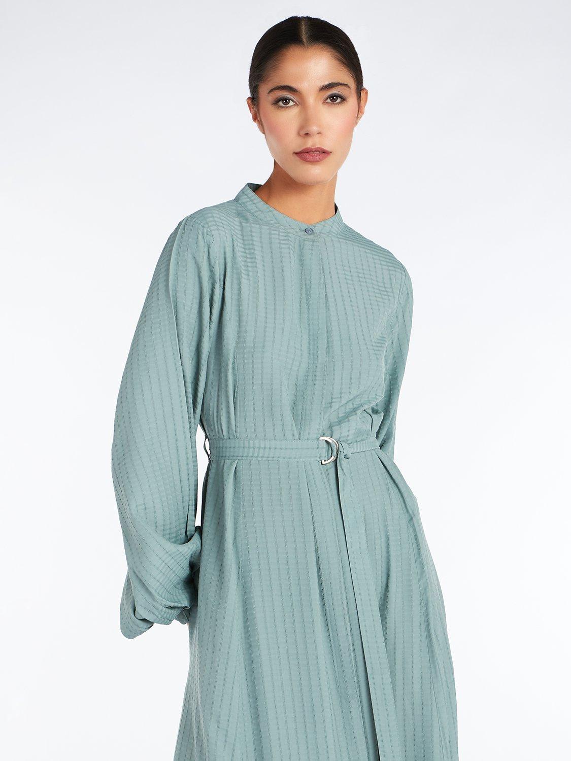 Product image 2 of 3, which shows Aab Sage Jacquard Maxi Dress, Green Mid, S Regular