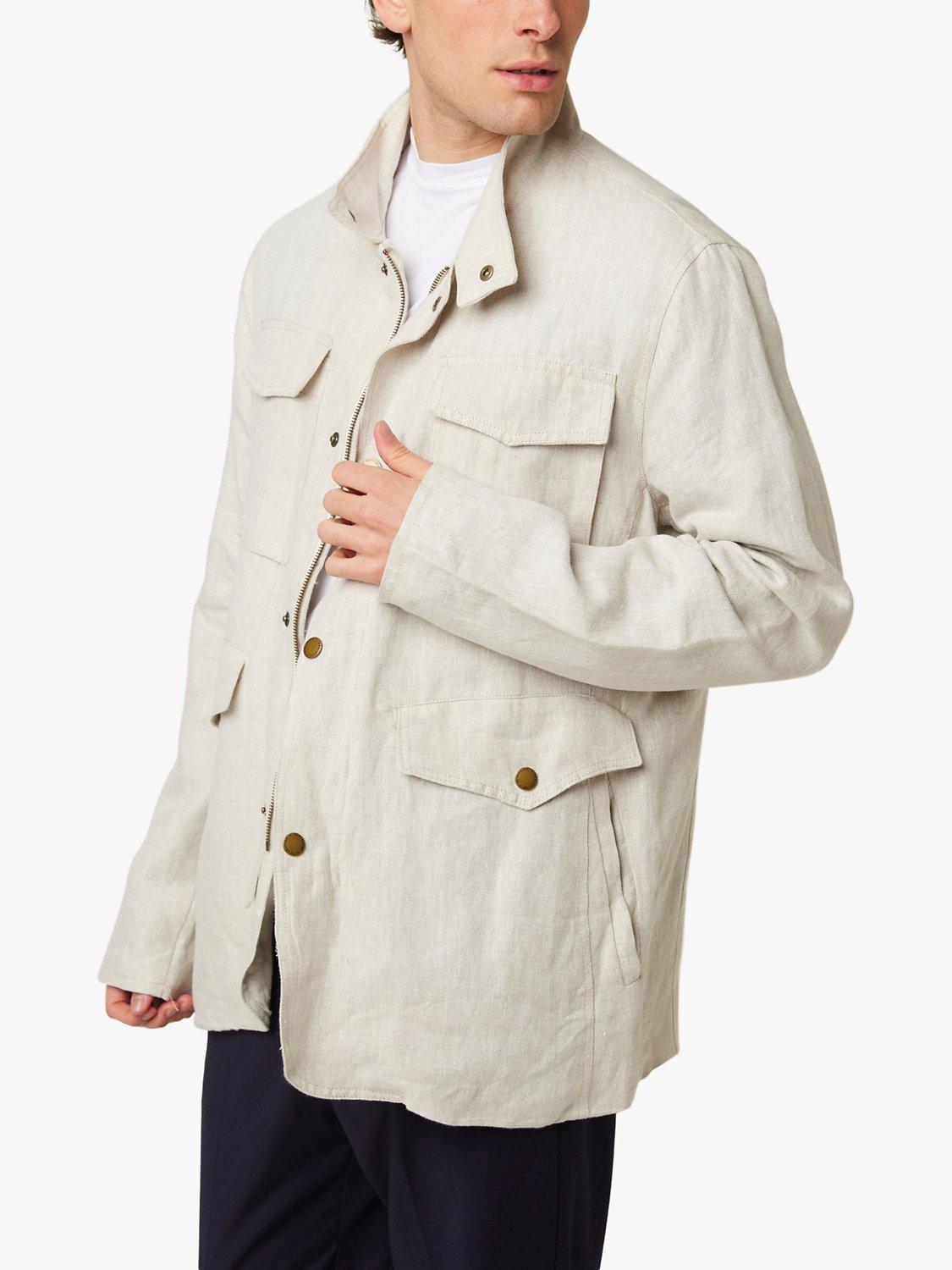 Peregrine Malvern Linen Jacket, Natural, M