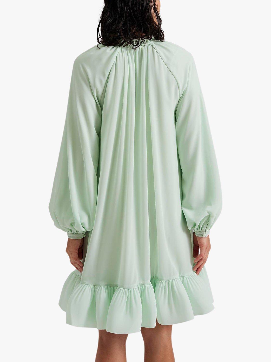 Product image 2 of 5, which shows Malina Alva Frill Hem Mini Dress, Mint, S