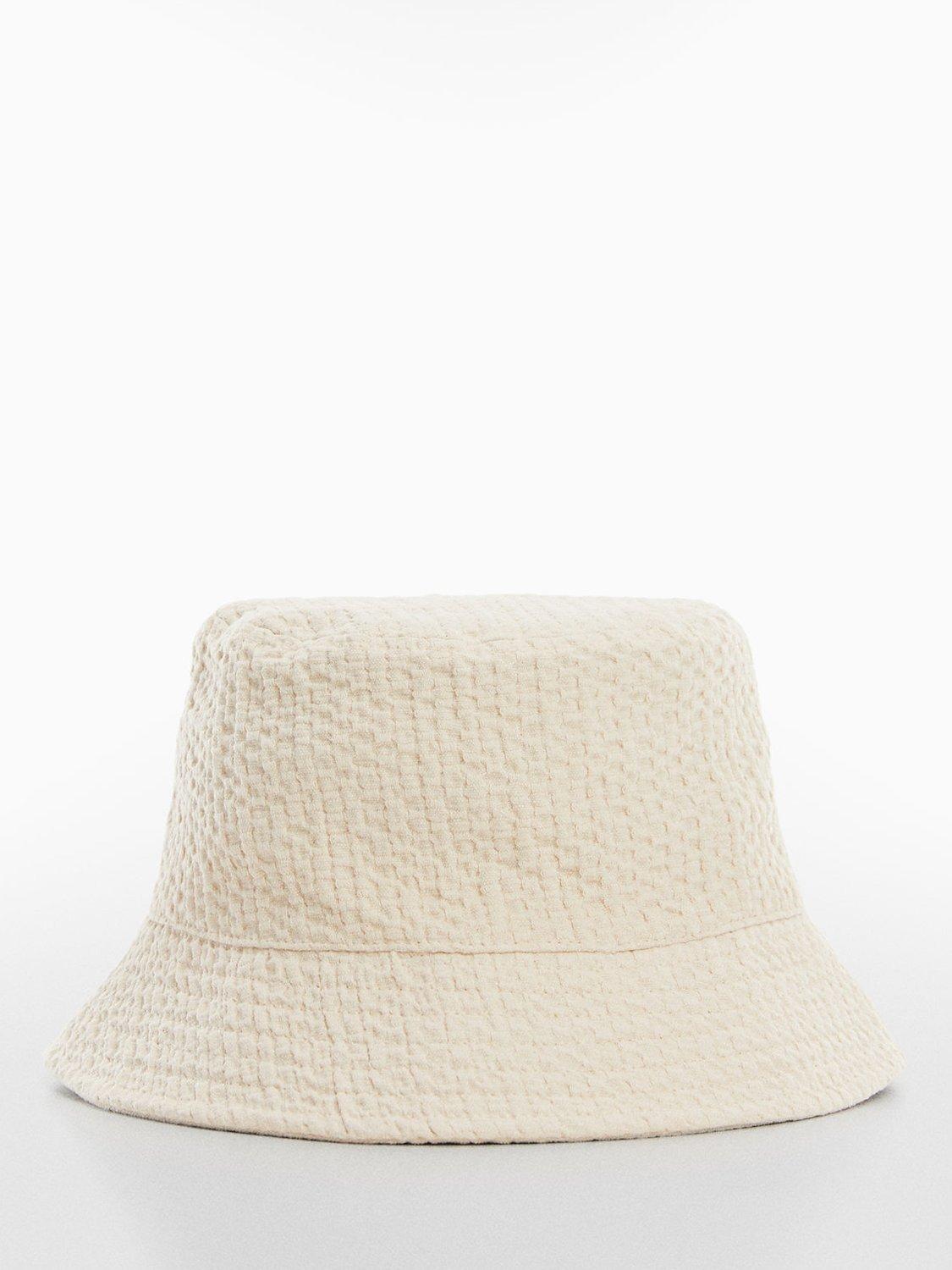 Mango Texture Bucket Hat, Light Beige, One Size