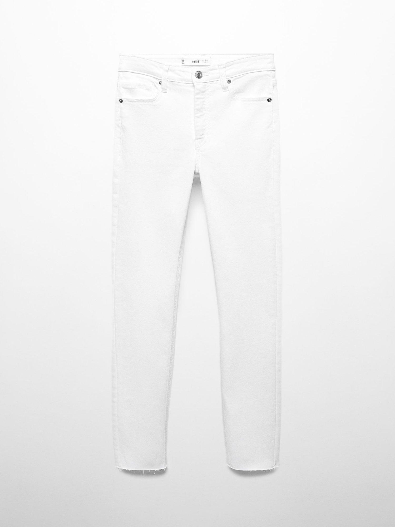 Product image 5 of 6, which shows Mango Isa Skinny Cropped Jeans, White, 14