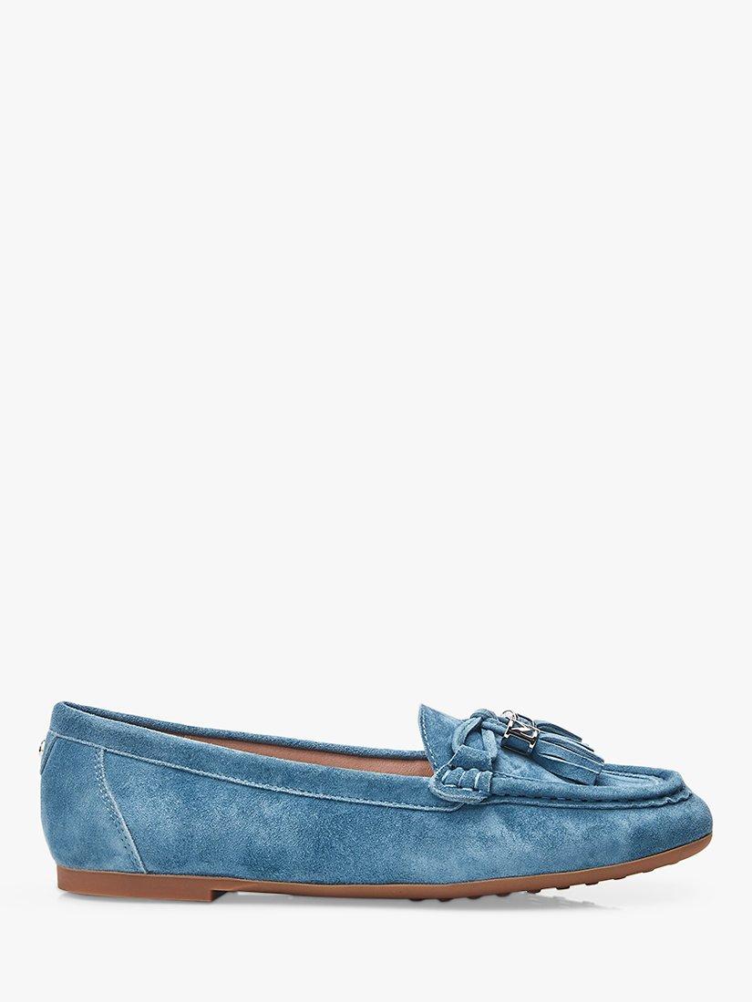 Moda in Pelle Famina Suede Loafers, Blue