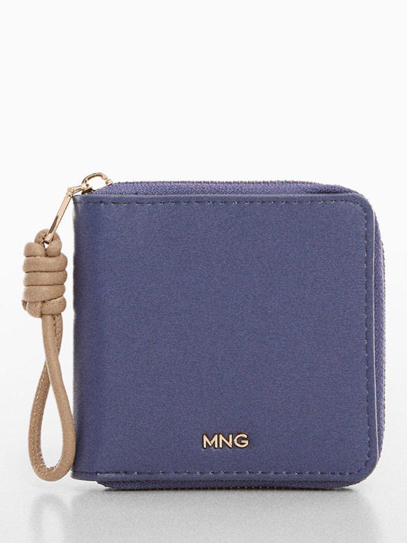 Mango Chulo Faux Leather Two-Tone Wallet, Medium Blue, One Size
