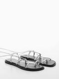 Mango Gozo Strappy Leather Flat Sandals