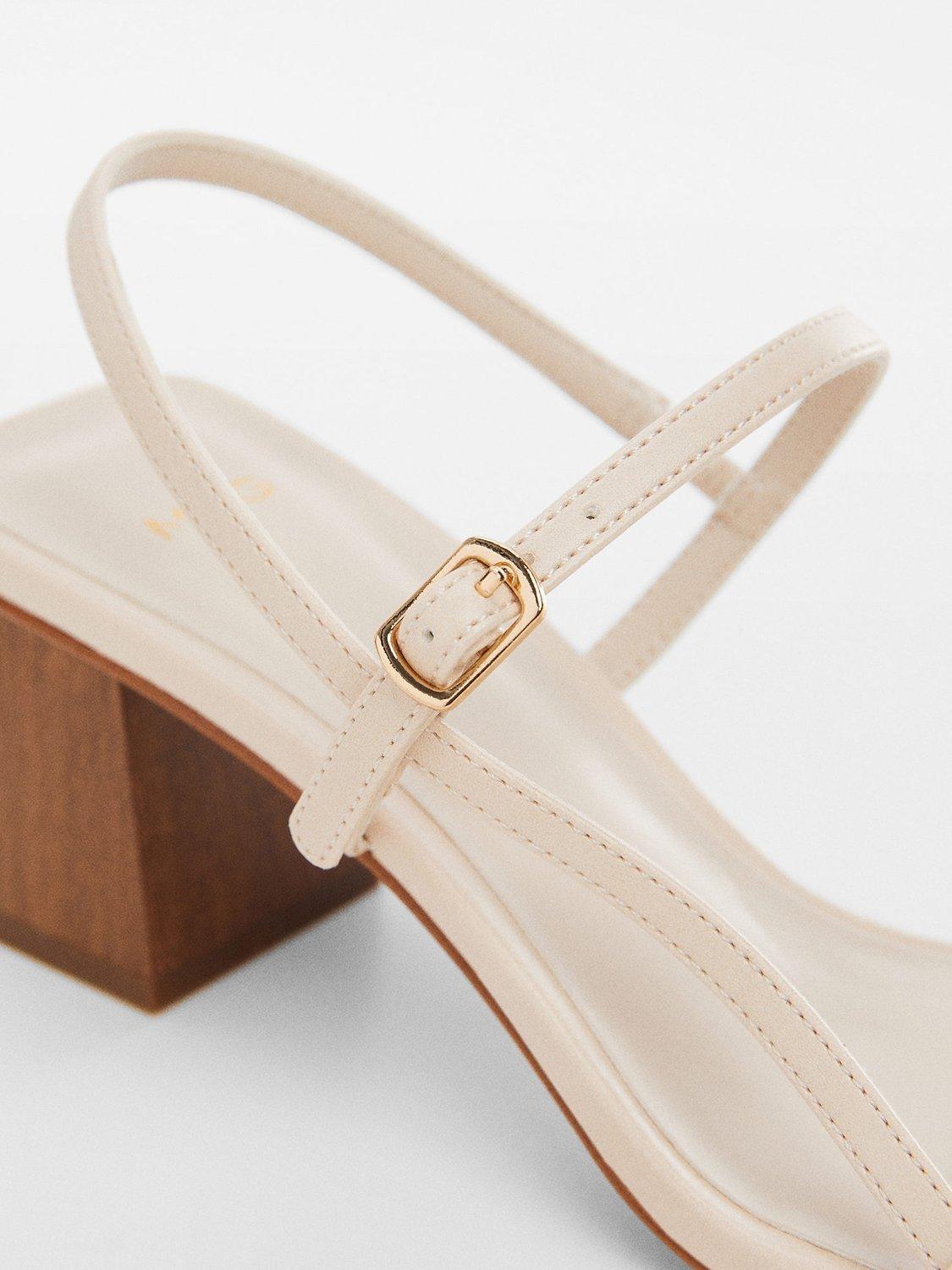 Product image 4 of 4, which shows Mango Vica Block Heel Sandals, Light Beige, 2