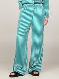 Tommy Hilfiger Fluid Stripe Trousers, Green/White