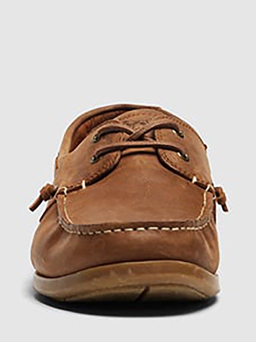 Product image 3 of 6, which shows Rodd & Gunn Gordons Bay Burnished Leather Boat Shoes, Birch, 6