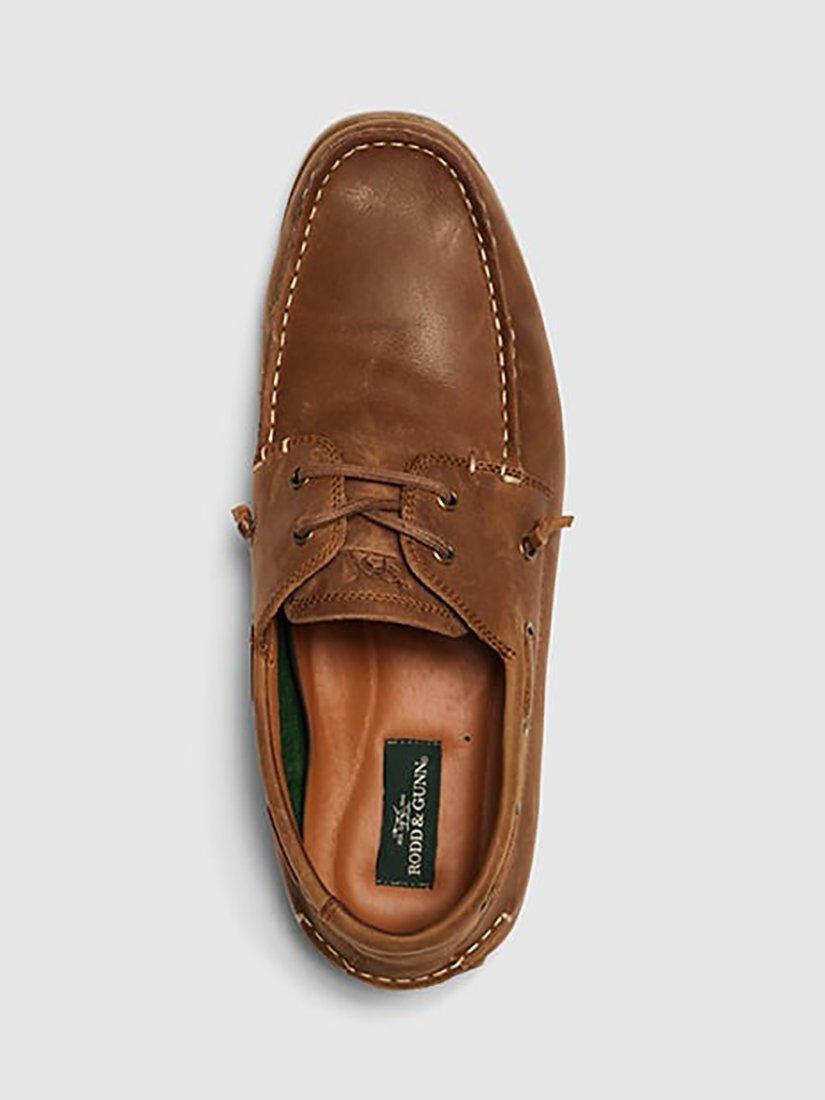 Product image 5 of 6, which shows Rodd & Gunn Gordons Bay Burnished Leather Boat Shoes, Birch, 6