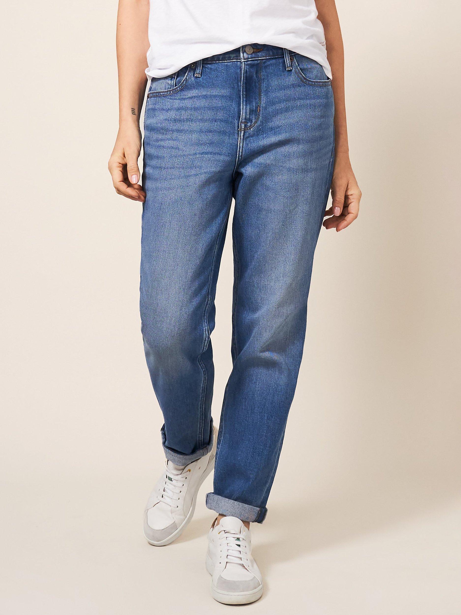 White Stuff Katy Relaxed Slim Fit Jeans, Blue, 24