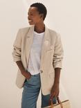 NRBY Bryony Linen Blazer, Oyster