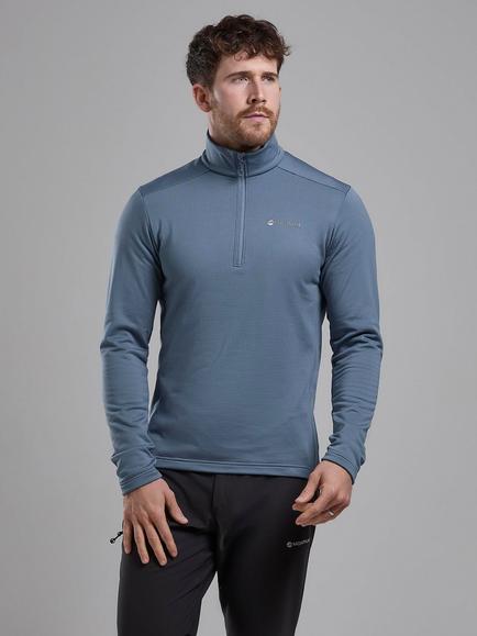 Montane Protium Lightweight Breathable Half Zip Pull On, Stone Blue
